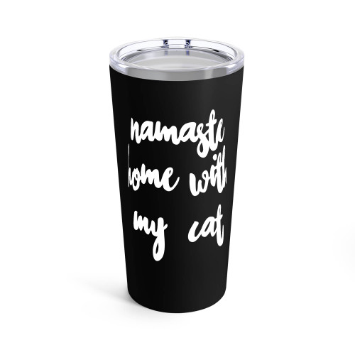 Namaste Home With My Cat Christmas Gift For Cat Lovers Tumblr