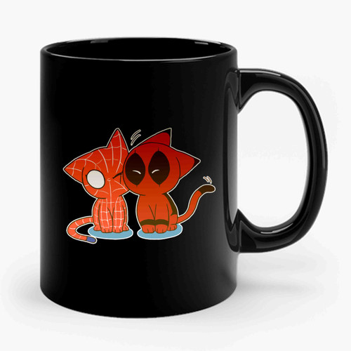 Cat Pool Deadpool Parody Ceramic Mug