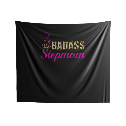 Badass Stepmom Cool Stepmom Indoor Wall Tapestries