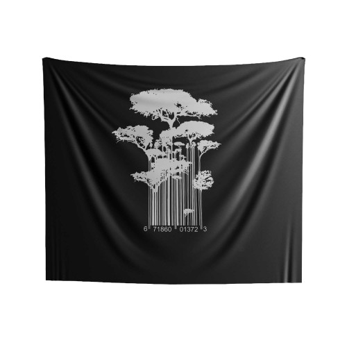 Barcode Nature Tree Indoor Wall Tapestries