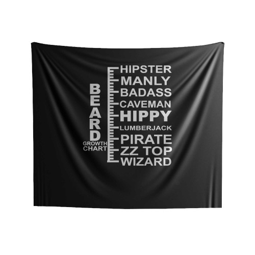 Beard Growth Chart Indoor Wall Tapestries