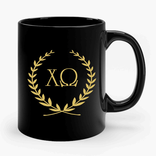 Chio Chi Omega Wreath Sorority Ceramic Mug