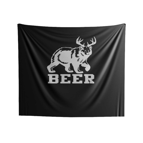 Beer Bear And Deer Indoor Wall Tapestries