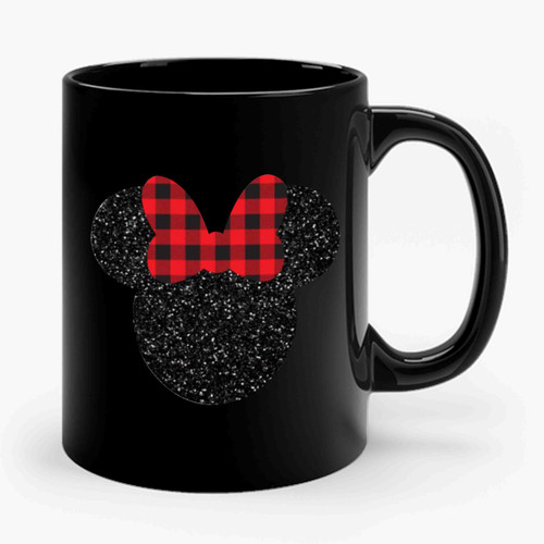 Christmas Buffalo Plaid Minnie Disney Ceramic Mug