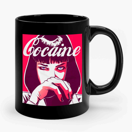 Cocaine Mia Wallace Pulp Fiction Trippy Ceramic Mug