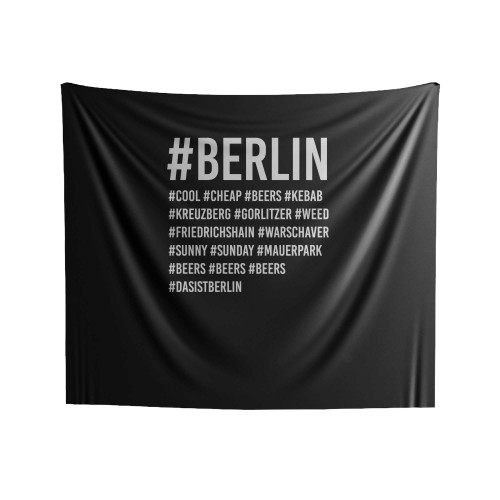 Berlin's Hashtag Indoor Wall Tapestries