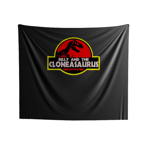 Billy And The Cloneasaurus Logo Indoor Wall Tapestries