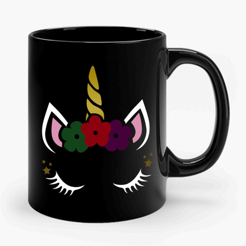 Cute Unicorn Face Ceramic Mug