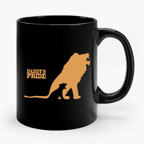Daddy's Pride Father Son Lions Roaring Ceramic Mug