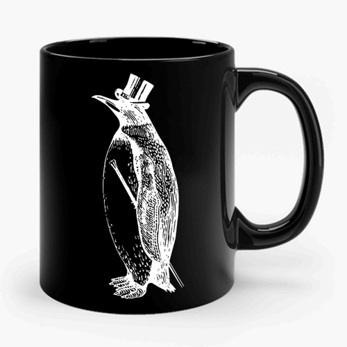 Dapper Penguin Fancy Top Hat And Cane Ceramic Mug