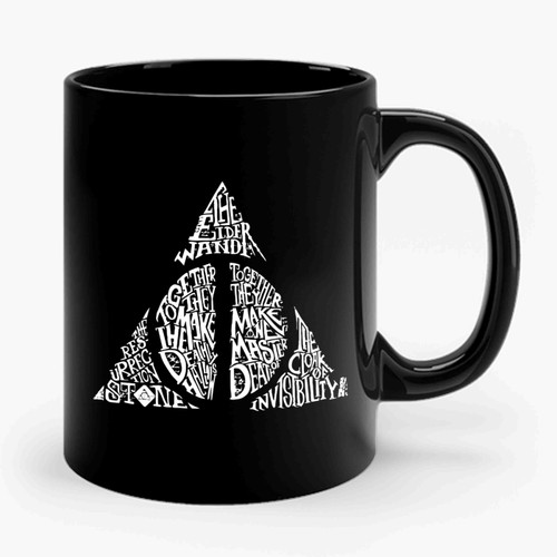Deathly Hallows Symbol Spells Harry Potter Ceramic Mug