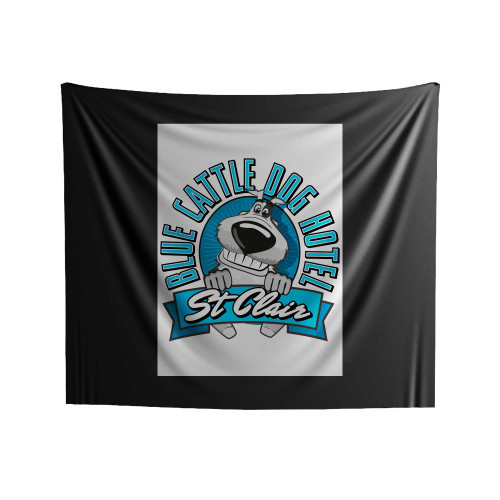 Blue Cattle Dog Hotel Indoor Wall Tapestries
