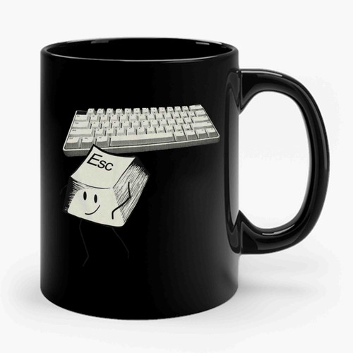 Developers Escape Key Keyboard Computer Nerd Ceramic Mug
