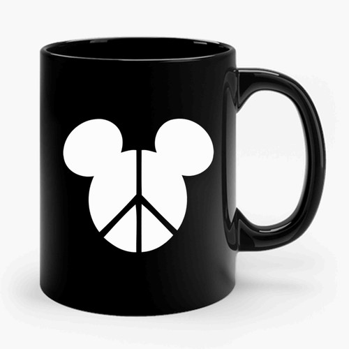 Disney Mickey Peace Sign Ceramic Mug