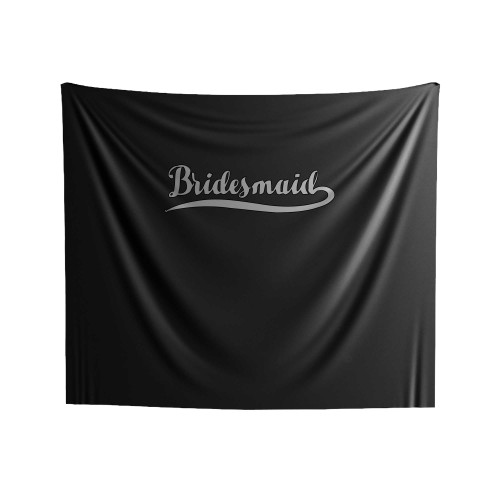 Bride Bridesmaid Wedding Marriage Just Married Wife Fiance Pom Pom Jersey Indoor Wall Tapestries