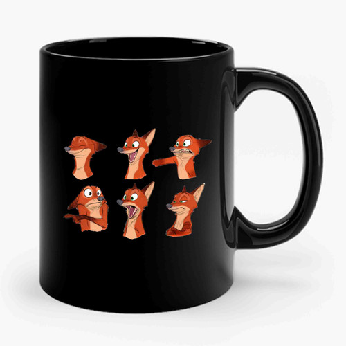 Fat Nick Wilde Emoticon Ceramic Mug