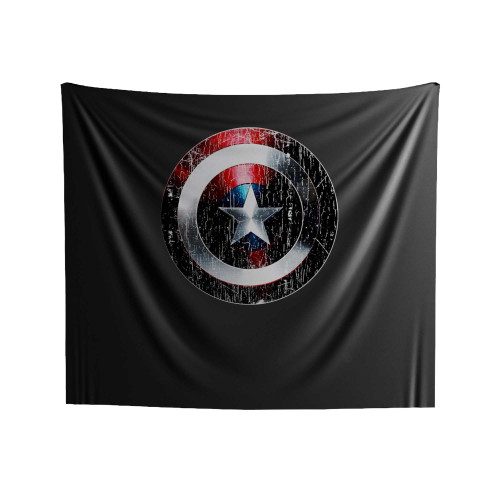 Captain America Weathered Shield Indoor Wall Tapestries