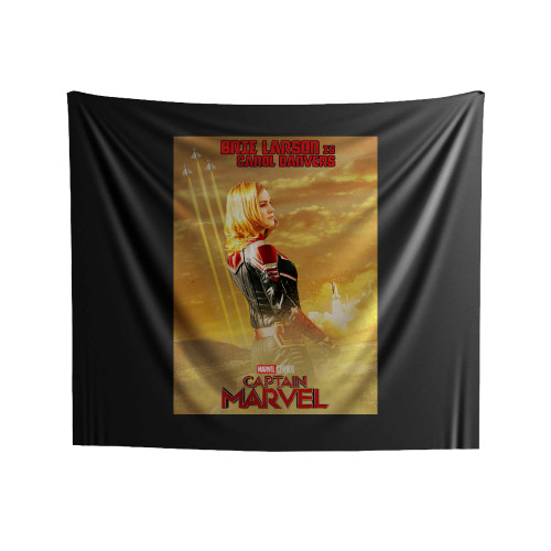 Captain Marvel Brie Larson Indoor Wall Tapestries