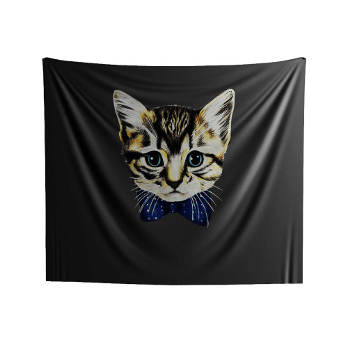 Cat Head Indoor Wall Tapestries