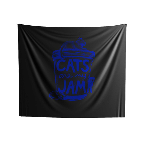 Cats Are My Jam Gift For Cat Lover Indoor Wall Tapestries