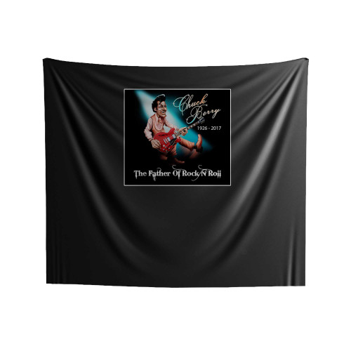 Chuck Berry Rip Legend Rock 'N' Roll Guitar Indoor Wall Tapestries