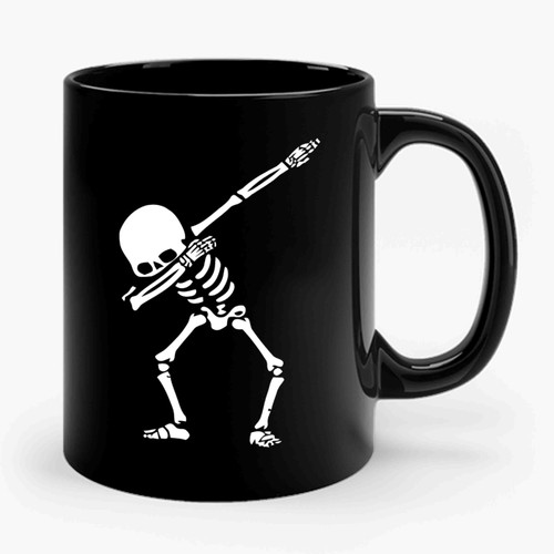 Dabbing Skeleton Halloween Ceramic Mug