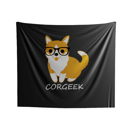 Corgeek Corgi Sunglasses Indoor Wall Tapestries