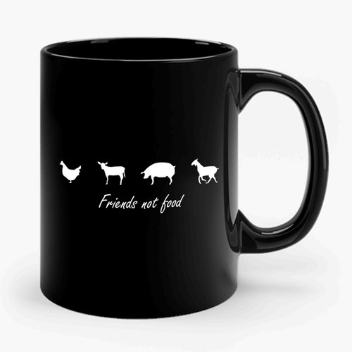 Friends Not Food Vegan Ceramic Mug