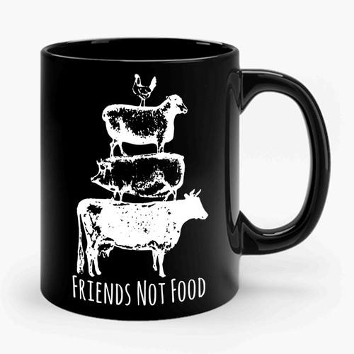 Friends Not Food Vegetarian Vegan Ceramic Mug