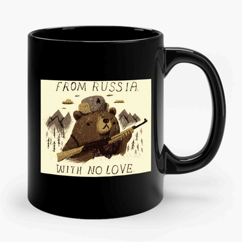 From Russia With No Love Russian Bear Ceramic Mug