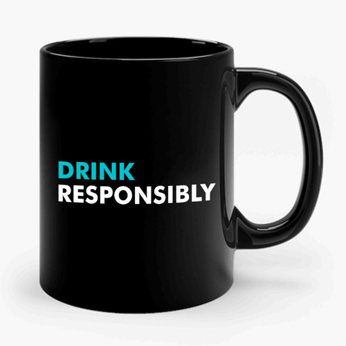 Funny Pickleball Pickleball Saying Dink Responsibly Ceramic Mug