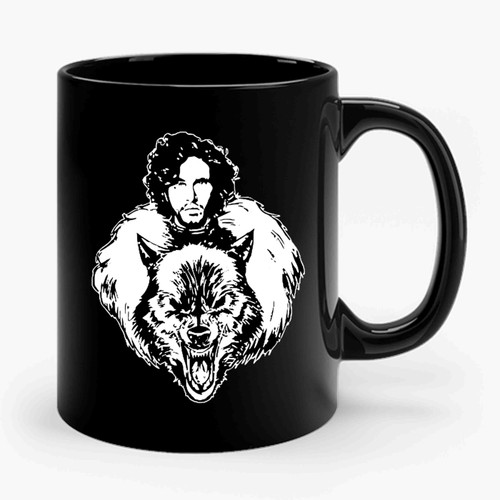 Game Of Thrones Jon Snow Wolf Ceramic Mug