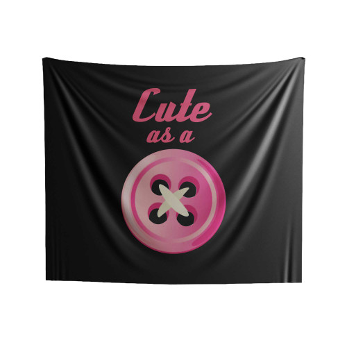 Cute As A Button Indoor Wall Tapestries