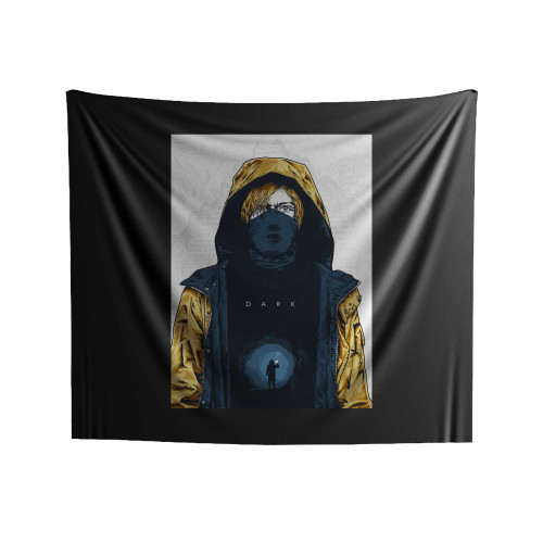 Dark Drawing Of Jonas Kahnwald Indoor Wall Tapestries