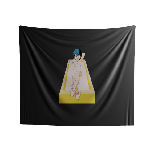 Dbz Bulma On Bath Indoor Wall Tapestries