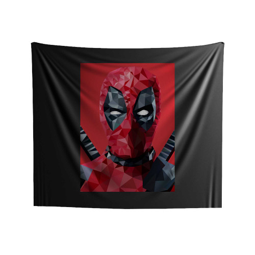 Deadpool Geometric Face Indoor Wall Tapestries