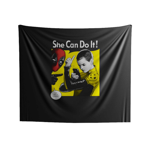 Deadpool She Can Do It Indoor Wall Tapestries