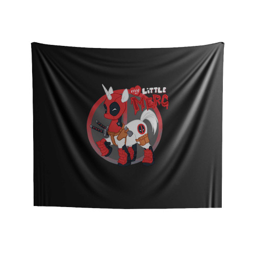 Deadpool Unicorn Funny Parody My Little Pony Indoor Wall Tapestries
