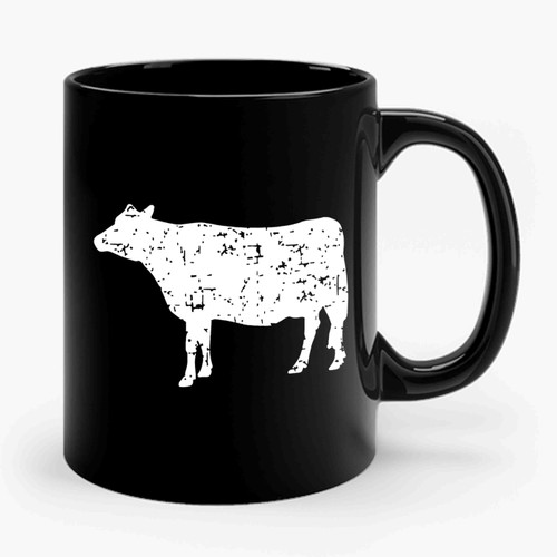 Grunge Cow Farm Life Ceramic Mug