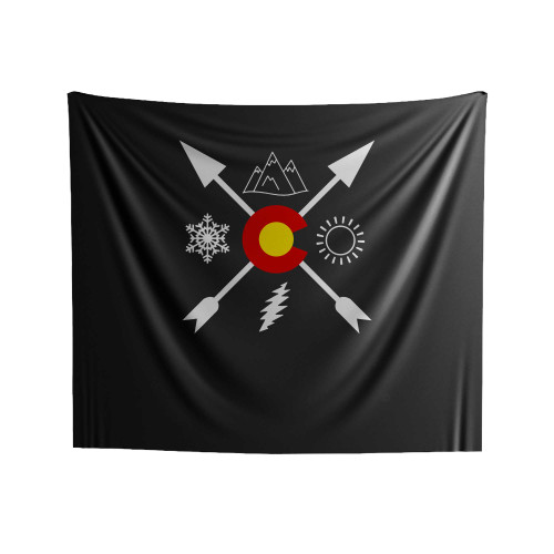 Denver, Colorado Dead And Grateful Directional Indoor Wall Tapestries