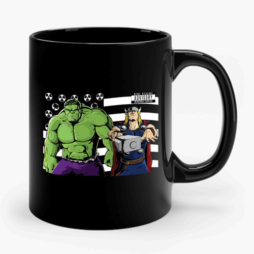 Hulk Thor Bombs Over Asgard Ceramic Mug