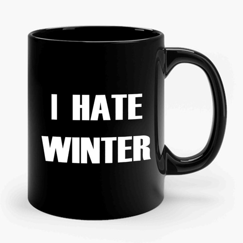 I Hate Winter Funny Graphic Ceramic Mug