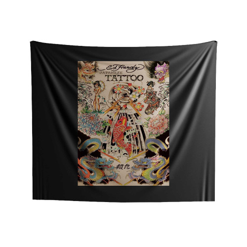 Ed Hardy Japanese Tattoo Indoor Wall Tapestries