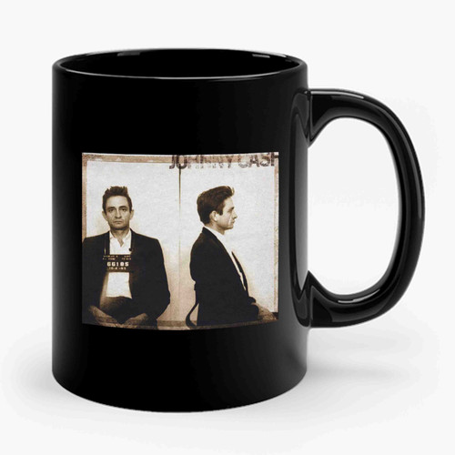 Johnny Cash Mugshot Country Music Ceramic Mug