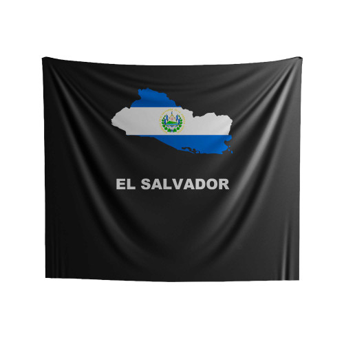 El Salvador Country Map Color Indoor Wall Tapestries