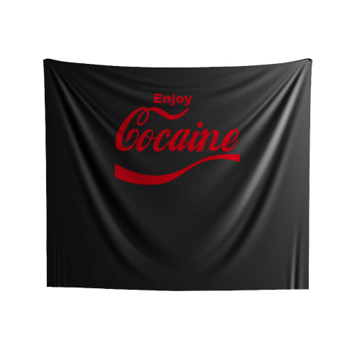 Enjoy Cocaine Funny Logo Indoor Wall Tapestries