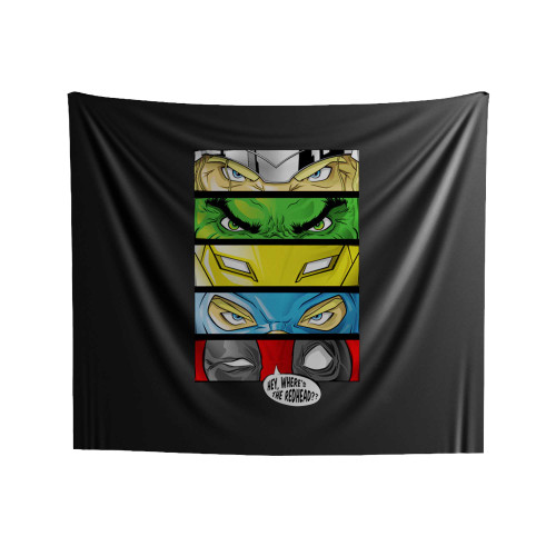 Eyes Superhero Collage Indoor Wall Tapestries