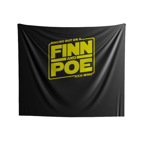Finn And Poe Making Out On A Triple X-Wing Indoor Wall Tapestries