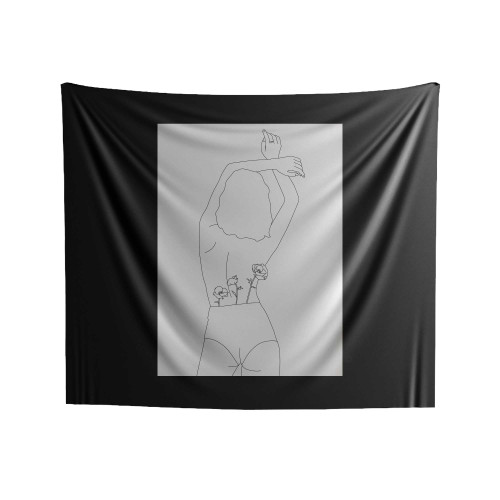 Flower Bottom Indoor Wall Tapestries