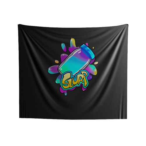 Fortnite Slurp Juice Funny Gamer Meme Indoor Wall Tapestries